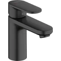 Hansgrohe vernis blend eengreeps wastafelmengkraan 100 coolstart met afvoerplug, mat zwart