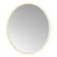 Hotbath &More Spiegel Round 100cm Directe & Indirecte Verlichting - Mat Wit - Glas - Rond - Spiegels, Badkamerspiegels - 8721321499428