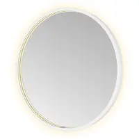 Hotbath &More ROU60 Round spiegel 60x60cm met verlichting, spiegelverwarming, kleurwissel, dimbaar en afstandsbediening mat wit