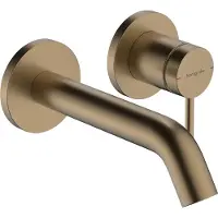 Hansgrohe Tecturis S ééngreeps wastafelkraan inbouw voor wandmontage, met uitloop 16,5 cm, Brushed Bronze