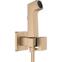 Hansgrohe bidethanddouche 1jet E EcoSmart voor koud water met douchehouder en doucheslang 125 cm, Brushed Bronze