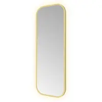 Hotbath &More Toiletspiegel Soft Square 30x80cm Indirecte Verlichting - Geborsteld Messing PVD - Glas - Afgeronde Hoeken - Spiegels, Badkamerspiegels - 8721333301702