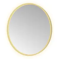 Hotbath &More Spiegel Round 80cm Directe & Indirecte Verlichting - Geborsteld Messing PVD - Glas - Rond - Spiegels, Badkamerspiegels - 8721321499619