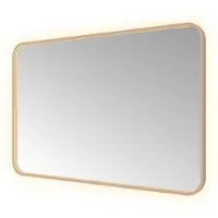 Hotbath Spiegel &MORE 80x120 cm LED-Verlichting Spiegelverwarming Rechthoek Afgerond Geborsteld Koper PVD