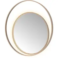 Hotbath &More Round 2 spiegel 100x100cm geborsteld koper PVD
