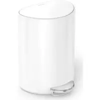 Simplehuman Prullenbak Halfrond Wit Staal 6L