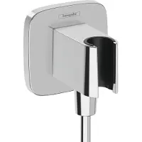 Hansgrohe FixFit Fine Q handdouchehouder met wateraansluiting chroom