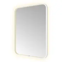 Hotbath &More SSQ680 Soft Square spiegel 60x80cm met verlichting, spiegelverwarming, kleurwissel, dimbaar en afstandsbediening mat wit