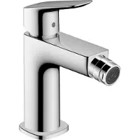 Hansgrohe logis fine eengreeps bidetmengkraan 110 met popup trekwaste, chroom