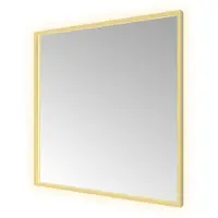 Hotbath &More SQU80 Square spiegel 80x80cm met verlichting, spiegelverwarming, kleurwissel, dimbaar en afstandsbediening geborsteld messing PVD