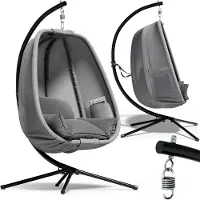 Casaria Hangstoel Alvie Grijs 190x140x110cm