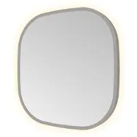 Hotbath Spiegel &more 40x40 cm led-verlichting deens ovaal geborsteld gunmetal