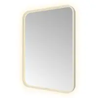 Hotbath &More Spiegel Soft Square 60x80cm Directe & Indirecte Verlichting - RVS 316 - Glas - Afgeronde Hoeken - Spiegels, Badkamerspiegels - 8721333301856