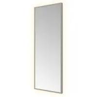 Hotbath &More SQU380 Square spiegel 30x80cm met verlichting, kleurwissel, dimbaar en afstandsbediening geborsteld gunmetal PVD