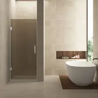 Wiesbaden Nisdeur less 80x200 cm 8 mm nano vintage brons glas chroom