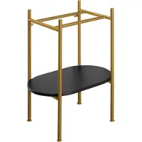 Sapho Wastafel Frame met Onderplank Puno 40x82x36 cm Goud Mat