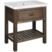 Sapho Wastafelkast brand 76x83x43 cm gebeitst sparrenhout