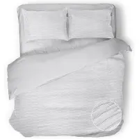 Eleganzzz Dekbedovertrek Micropercal Serenity Flow - pure white 200x200/220cm