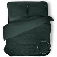 Eleganzzz Dekbedovertrek Micropercal Serenity Flow - deep teal 240x200/220cm
