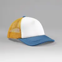 Beechfield Multicolour 5-panel trucker pet B639 - Sunflower / Heritage blue - One size