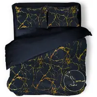 Eleganzzz Dekbedovertrek Micropercal Strike of Gold - stone grey 240x200/220cm