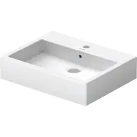 Duravit Vero opbouwwastafel 60x47cm onderzijde geslepen met geglazuurde achterkant 1 kraangat en overloop wit