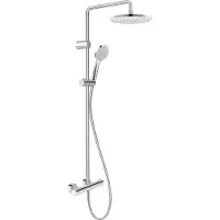 Duravit Douches - Doucheset met thermostaat, diameter 25 cm, 3 stralen, chroom TH4282008010