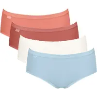 Sloggi Slip hemelsblauw / zalm roze / merlot / wit