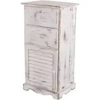 MCW Ladekast, 81x40x32cm, shabby look, vintage ~ wit