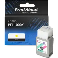 PrintAbout Inktcartridge PFI-1000Y Geel geschikt voor Canon