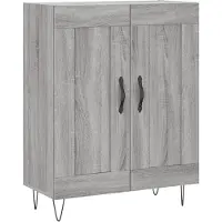vidaXL Dressoir 69,5x34x90 cm bewerkt hout grijs sonoma eikenkleurig