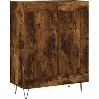 vidaXL Dressoir 69,5x34x90 cm bewerkt hout gerookt eikenkleurig