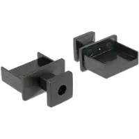 DeLOCK Stofkap voor USB type-A stekker met handvat 10 stuks zwart - De
