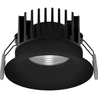 Lyora Zwarte inbouwspot Blade Ø 8,5cm