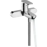 Hansgrohe rebris s eengreeps badmengkraan opbouw met hartafstand 15.3 cm, chroom