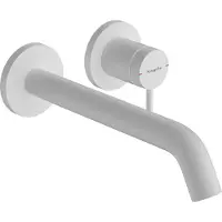 Hansgrohe Tecturis S ééngreeps wastafelkraan inbouw voor wandmontage, met uitloop 22,5 cm, mat wit