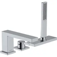 Hansgrohe Tecturis E 3-gats ééngreeps badrandmengkraan met sBox, chroom