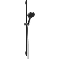 Hansgrohe Doucheset Rainfinity 130, 3 stralen, Unica S, Puro 90cm, push-to-open, geborsteld zwart chroom