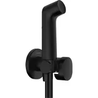 Hansgrohe bidethanddouche 1jet s ecosmart voor koud water met porter en doucheslang 125 cm, mat zwart