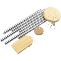 INF Windgong met 6 metalen pijpjes Silver