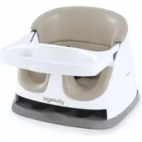 Ingenuity Baby Booster Seat for 6 Months to 3 Years Old. 2-in-1 Cashmere Base. RemovableTray. Easy Storage and Cleaning