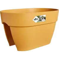 Elho Vibia Campana Flower Bridge 40 - Plantenbak voor Balkon Railing - 100% Gerecycled Plastic - Ø 39.0 x H 22.0 cm - Honinggeel
