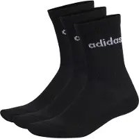 Adidas Sportsokken 'Linear Crew Cushioned 3 Pairs' zwart / wit