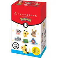 Bandai - Nanoblock - Electric Pokémon Mini-Figure Pack - Doos met 6 van stenen gebouwde Pokémon-figuren - Modelbouwset - Speelgoed voor kinderen 12+ tieners Volwassenen - NBPM08B