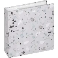Walther design ME-298-3 Terrazzo - Memo insteekalbum - Formaat 22 x 22 cm - 200 foto's 10 x 15 cm - Steen Grijs