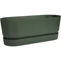 Elho Greenville Trough Long 50 - Plantenbak voor Buiten - 100% Gerecycled Plastic - L49.0 x B19.8 x H17.9 cm - Blad groen