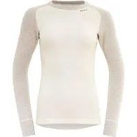 Devold of Norway - Dames thermokleding - Duo Active Merino 205 Shirt Raw W White voor Dames van Wol - Maat M - Beige