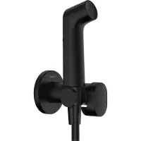 Hansgrohe bidethanddouche 1jet ecosmart voor warm water met douchehouder en doucheslang 125 cm, mat zwart