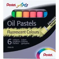 Pentel Fluorescerende Oliepastels Set van 6 Verschillende Kleuren PHN-F6