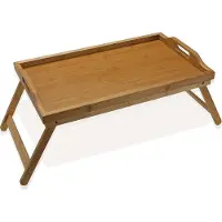 Versa Opvouwbare Bedtafel Van Hout En Bamboe 30x23x50 Cm